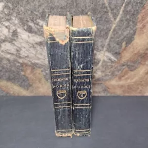 The Poetical Works of MRS. HEMANS Vol. 1 und 2 1832 Leder HC Poesie antik - Bild 1 von 24