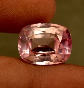 Piedras preciosas de morganita rosa cultivadas en laboratorio corte cojín 13,55 quilates piedras preciosas sueltas certificadas - Imagen 1 de 5