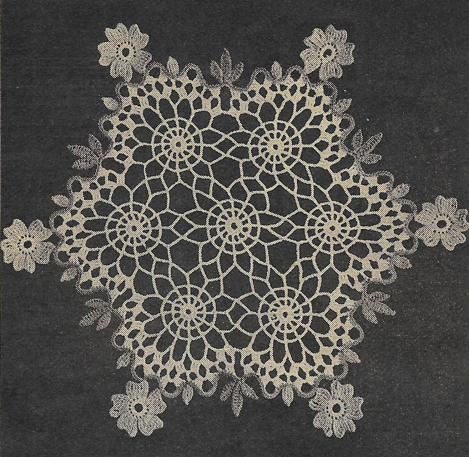 Vintage, Wild Rose Doily patrón ganchillo instrucciones Foto 1 de 1