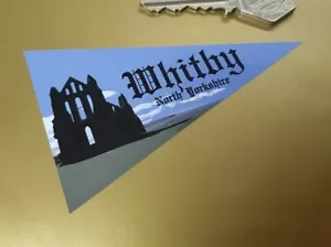 Whitby Nth Yorkshire Holiday Travel Pennant Retro Classic Car Window Sticker 4" - Picture 1 of 1