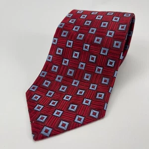 Ermenegildo Zegna Tie 100% Silk Made in Italy Luxury Necktie Red 58.5x3.75 - Picture 1 of 11