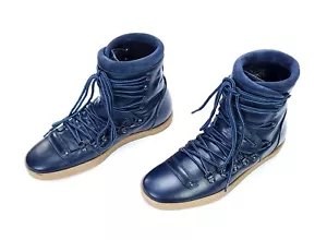 SWEAR London Duke 15 Leather High Top Sneakers Boots Blue Men's US 11 Eur 45 - Picture 1 of 11