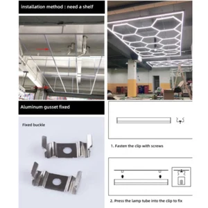 14 x Hexagon LED-Beleuchtung Auto Detail Haus Garage Werkstatt Einzelhandel Lamp - Bild 1 von 22