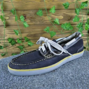 Clarks Men's 1825 Navy Boat Shoe Blue Leather Size 9 Medium Gently Used 2025 - Imagen 1 de 7