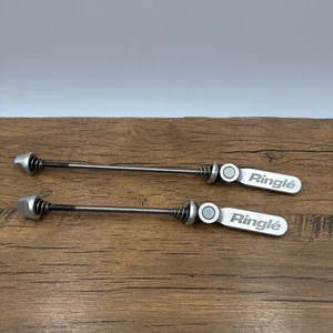 Ringle Skewer Set Front Rear Ti QR Silver Quick Release 100 135 Vintage MTB - Picture 1 of 8