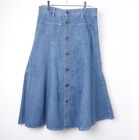 POLO RALPH LAUREN denim long Skirt cotton Indigo Blue