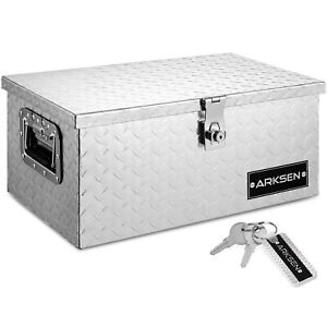 20"/ 39" Aluminum Diamond Plate Trailer Chest Box Pick Up Toolbox Storage