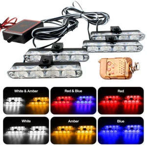 4Stk 12V LED Auto KFZ Frontblitzer Blitzlicht Warnleuchte LKW Strobe Licht DHL - Bild 1 von 16