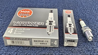 (CANTIDAD 4) Bujía NGK 6953 BKR5E-11 V-Power para Hyundai Santa Fe 2001-2009 Foto 1 de 4