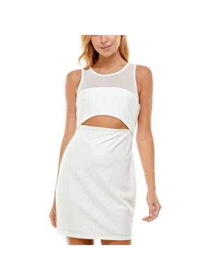 Vestido vaquero corto de fiesta TRIXXI forrado blanco sin mangas para mujer 7 Foto 1 de 3