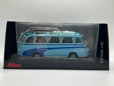 Schuco 1:43 -  Setra S6 Bus “Reisetraum” 45 028 3800 Blue 1 of 1000 - Image 1 of 4