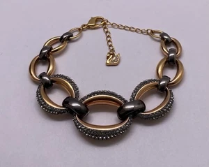 Armband Schwan signiert Swarovski roségoldfarben Kristall verkrustet - Bild 1 von 4