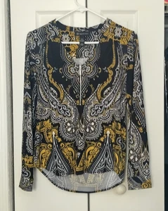 INC International Concepts Damen Oberteil V-Ausschnitt Langarm P/M - Bild 1 von 7