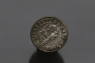 🧭 🇭🇺 HUNGARY 6 KREUZER 1671 SILVER SHARP DETAILS B86 #3449 - Image 1 of 4