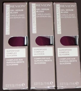 Revlon Illuminance Gel Serum Blush Superfood Complex 140 Brilliant Berry X 3 - Picture 1 of 4