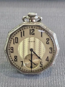 Elgin Taschenuhr Octagon Grade 315 läuft nicht (CJL061301) - Bild 1 von 5
