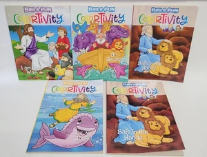 Lot of 5 Bible Fun Colortivity & Activity Christian Books Reading for Kids 5+yrs - Imagen 1 de 11