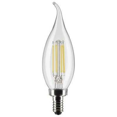 4 Watt CA10 LED - Clear - Candelabra base - 90 CRI - 2700K - 120 Volt - 24-Pack - Image 1 of 4