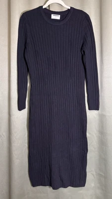 Old Navy SoSoft Maxi Black Long Sleeve Ribbed Knit Sweater Dress Size L - NEW! - Image 1 of 4