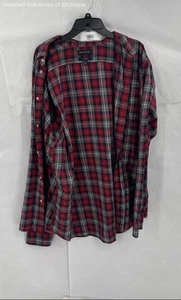 Mens Banana Republic red plaid button up SZ XXL - Picture 1 of 4