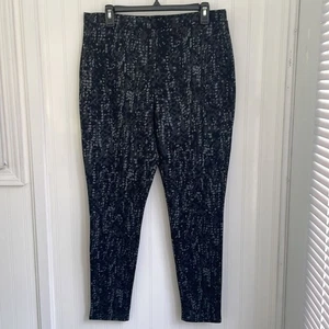 Workshop Republic Clothing Women Gray and Black Geometric Design Leggings NWT XL - Picture 1 of 12