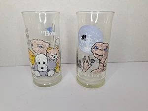 Vintage E.T. The Extra Terrestrial 1982 Pizza Hut Glasses Limited Edition #2 - Picture 1 of 11