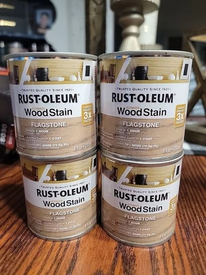 4pk- RustOleum Ultimate Wood Stain Flagstone (354900) 8 fl oz  1/2 Pint - Image 1 of 2