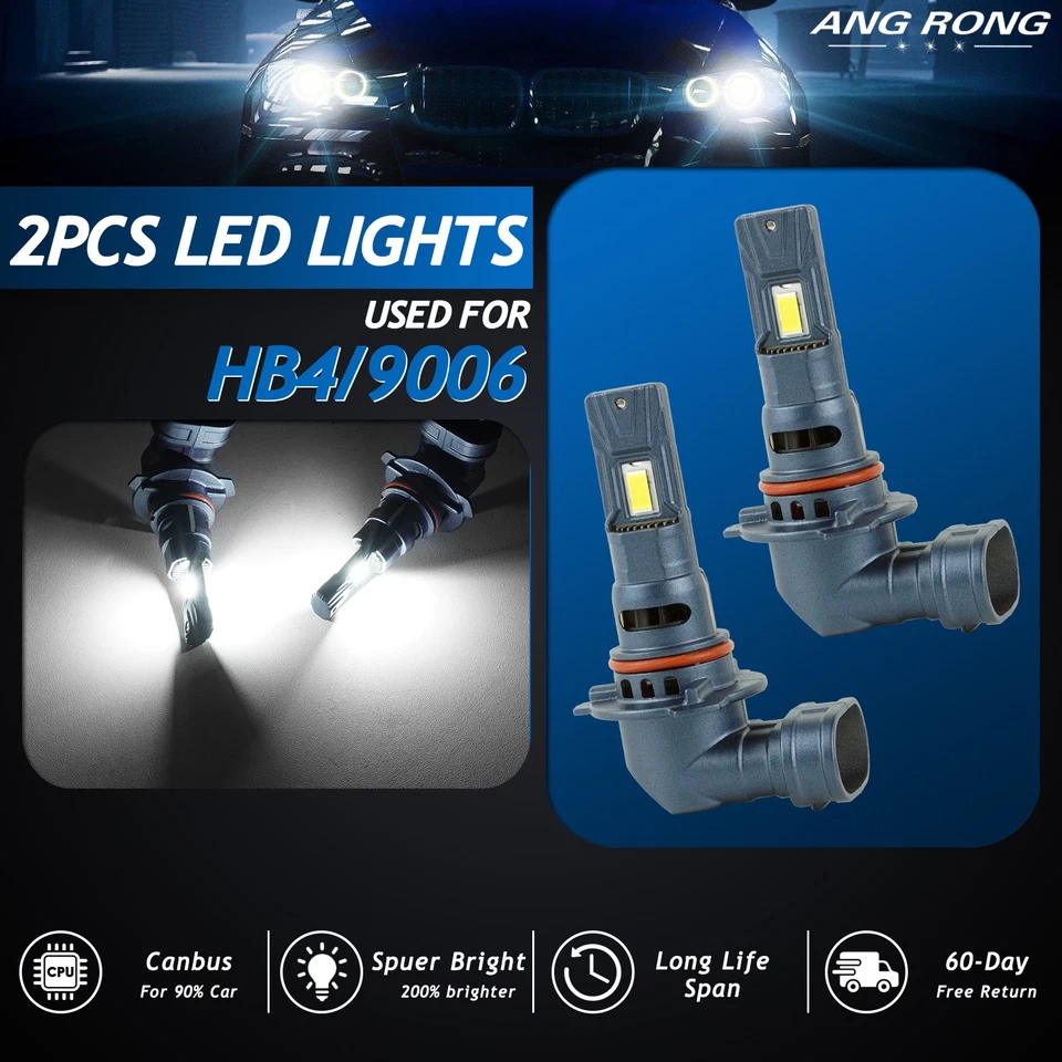 2x 9006 Hb4 Bulb CREE High Power 15 SMD LED SIDELIGHT Fog Lamp Daytime Light DRL