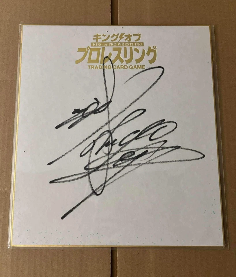 Jushin Liger assinado Shikishi BOARD NJPW WWE NXT WCW novo cartão de luta profissional Japão - Imagem 1 de 1