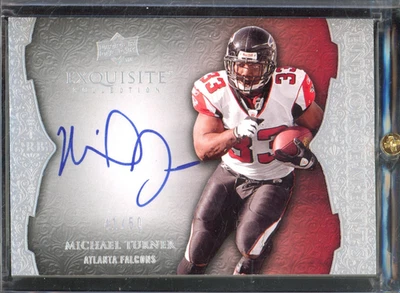 2009 Upper Deck Exquisite MICHAEL TURNER #E-MT Endorsements Silver Auto /50 - Image 1 of 2