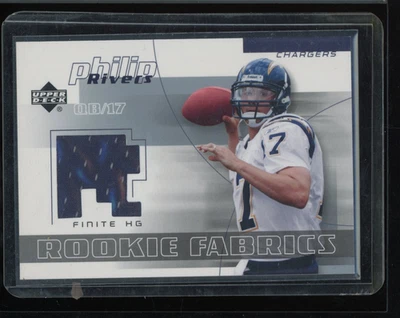 PHILIP RIVERS 2004 Upper Deck Finite HG Fabrics Rookie Relic #FFR-PR Chargers - Image 1 of 2