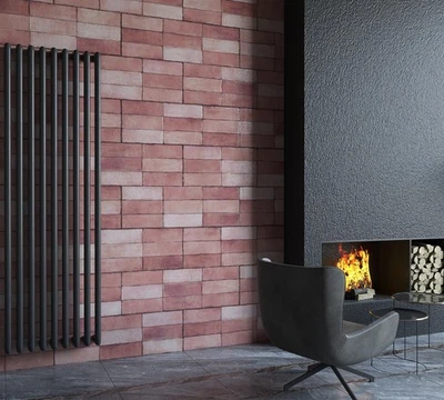 ONLY £27.99 sq.m June Ruby 30x90 cm Ceramic wall tile . Sample £2.99 - Image 1 of 4