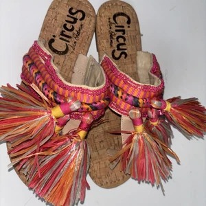 Circus Sam Edelman Sandalen Flip-Flop pink orange festlich Damengröße 6,5 - Bild 1 von 7