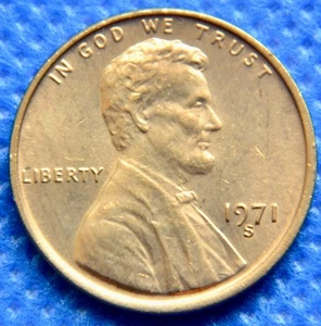 1971-S - GEMA ROJA BRILLANTE SIN CIRCULAR - Centavo Lincoln Memorial #N855 - Imagen 1 de 3