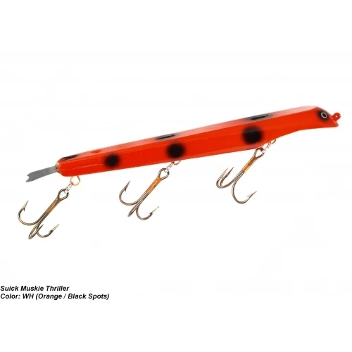 SUICK 9 英寸橙色带黑色斑点重量音乐 THRILLER @ MAC'S OUTDOORS 全新 — 第 1/1 张图片