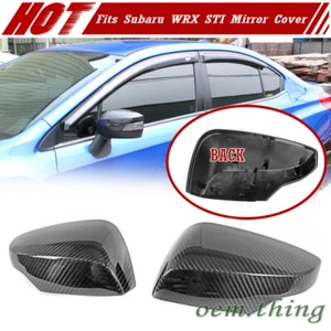 US 2021 Carbon Fits SUBARU WRX STI 4D Sedan Side View Mirror Cover Cap Pair - Bild 1 von 5