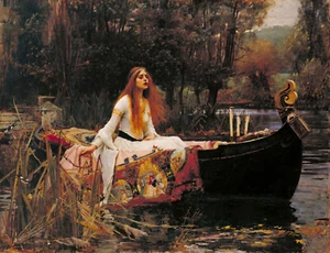 John William Waterhouse - The Lady of Shalott (1888) - 17" x 22" Fine Art Print - Picture 1 of 1
