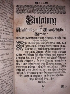 Veneroni 1728 Italiänisch- Französisch- und Deutsche Grammatica Sprachkurs - Bild 1 von 1