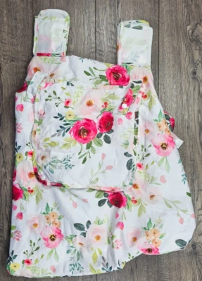 Baby Girl Nwot Floral Car Seat Cover The white Underside is very soft - Image 1 of 3