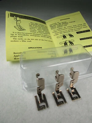 Singer SLANT SHANK Sewing Machines SPECIAL PURPOSE FOOT 163483 +Info 2 Hole Cord - Image 1 of 4