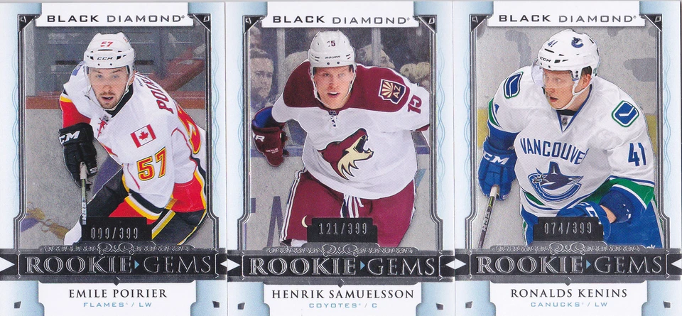 15-16 Black Diamond Emile Poirier /399 Rookie Gems Flames 2015 - Image 1 of 1