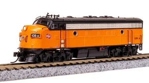 Broadway Limited 7755 N MILW EMD F7 AB Orange/Black Diesel Locomotive 108A/111B - Picture 1 of 5