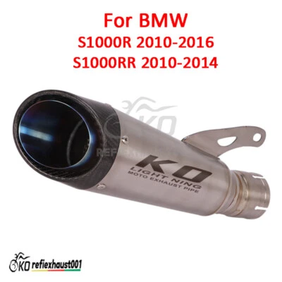 For BMW S1000RR S1000R 2010-2014 Titanium Alloy Exhaust Muffler Tail Pipe Slip Foto 1 de 4