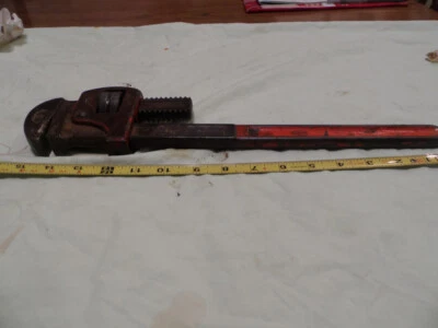 Vintage Ridge Tool Co. Improved STILLSON Pipe Wrench 18" Made in USA EXCELLENT - Image 1 of 4
