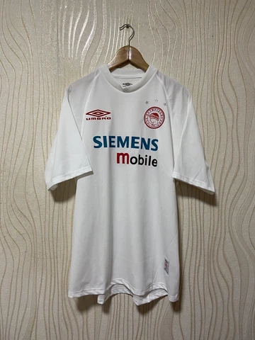 OLYMPIACOS 2001 2002 AWAY FOOTBALL SHIRT SOCCER JERSEY UMBRO sz XL MEN WHITE Cover