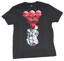 It Adult New T-Shirt- You'll Float Too Pennywise With Balloons