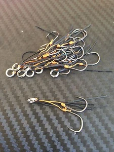 10X PFS Blade Vibe Fishing Lure Stinger Retrofit Replacement Hooks Eco Shrimp BK - Picture 1 of 1