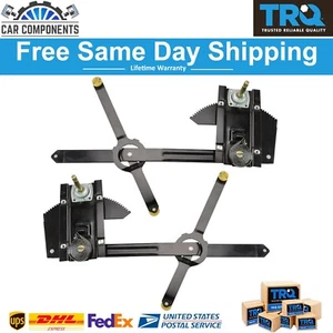 TRQ New Front Manual Window Regulators Pair Set For 1977-1991 Chevy Blazer GMC - Picture 1 of 8