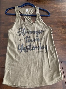 Damen Razorback von #ClubFitWear Gr. L gebraucht "Stärker als gestern" - Bild 1 von 3