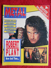 rivista METAL SHOCK 70/1990 Poster Iron Maiden Robert Plant Led Zeppelin  No cd